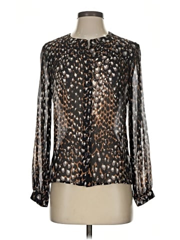 Trina Turk Long Sleeve Silk Top (view 1)