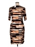 Connected Apparel Graphic Brown Casual Dress Size 14 - photo 2
