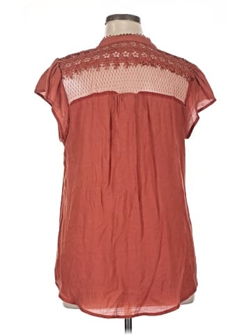 Peach Short Sleeve Blouse (view 2)