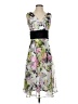 DressBarn 100% Polyester Floral Gray Cocktail Dress Size 4 - photo 1