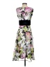 DressBarn 100% Polyester Floral Gray Cocktail Dress Size 4 - photo 2