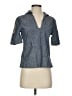 Tory Burch 100% Cotton Blue Short Sleeve Blouse Size 0 - photo 1