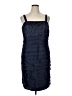 R&M Richards 100% Polyester Blue Cocktail Dress Size 16 - photo 1