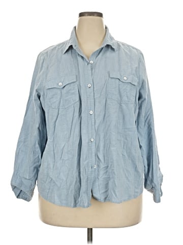 SONOMA life + style 3/4 Sleeve Button-Down Shirt (view 1)