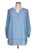 Coral Bay Blue 3/4 Sleeve Blouse Size L - photo 1