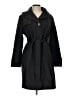 Ellen Tracy 100% Polyester Black Trenchcoat Size L (estimated, petite) - photo 1