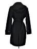 Ellen Tracy 100% Polyester Black Trenchcoat Size L (estimated, petite) - photo 2