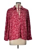 Ann Taylor LOFT Red Long Sleeve Blouse Size L - photo 1