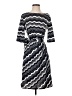 Karin Stevens Chevron-herringbone Gray Casual Dress Size S - photo 1