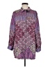 Asceno Print Purple 3/4 Sleeve Blouse Size M - photo 1