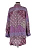 Asceno Print Purple 3/4 Sleeve Blouse Size M - photo 2