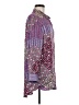Asceno Print Purple 3/4 Sleeve Blouse Size M - photo 4