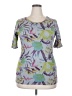 Lularoe Floral Gray Short Sleeve T-Shirt Size 2X - photo 1