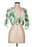 JOA Green Short Sleeve Blouse Size L - photo 1