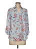 Iz Byer 100% Polyester Floral Blue 3/4 Sleeve Blouse Size M - photo 1