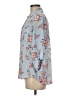 Iz Byer 100% Polyester Floral Blue 3/4 Sleeve Blouse Size M - photo 5