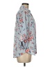 Iz Byer 100% Polyester Floral Blue 3/4 Sleeve Blouse Size M - photo 4