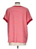 Unbranded Stripes Red Short Sleeve Top Size L - photo 2