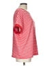 Unbranded Stripes Red Short Sleeve Top Size L - photo 4