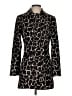 Etcetera Animal Print Black Coat Size 4 - photo 1