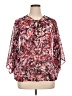 Jennifer Lopez 100% Polyester Pink 3/4 Sleeve Blouse Size 1X - photo 1