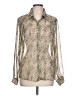 Jordan 100% Polyester Animal Print Gold Long Sleeve Blouse Size L - photo 1