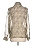 Jordan 100% Polyester Animal Print Gold Long Sleeve Blouse Size L - photo 2