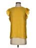 Ann Taylor LOFT 100% Polyester Yellow Short Sleeve Blouse Size S - photo 1