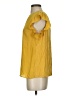 Ann Taylor LOFT 100% Polyester Yellow Short Sleeve Blouse Size S - photo 5