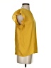 Ann Taylor LOFT 100% Polyester Yellow Short Sleeve Blouse Size S - photo 4