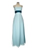 Alfred Angelo 100% Polyester Solid Blue Cocktail Dress Size 10 - photo 1