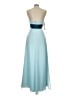 Alfred Angelo 100% Polyester Solid Blue Cocktail Dress Size 10 - photo 2