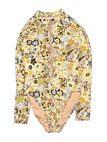 Madewell Madewell Second Wave Rash Guard One-Piece Swimsuit in Wildgarden (view 1)