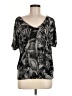 AB Studio Black Short Sleeve Blouse Size M - photo 1