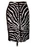 Etcetera 100% Cotton Animal Print Black Casual Skirt Size 4 - photo 1