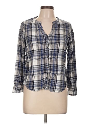 CALVIN KLEIN JEANS 3/4 Sleeve Button-Down Shirt (view 1)