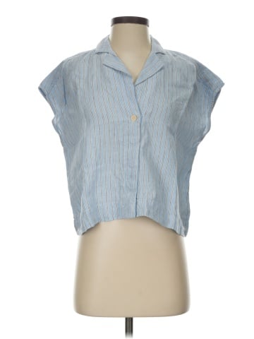 Madewell Boxy Cap-Sleeve Shirt in 100% Linen (view 1)