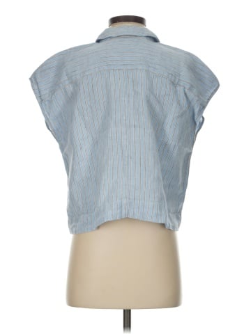 Madewell Boxy Cap-Sleeve Shirt in 100% Linen (view 2)