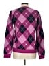 Ann Taylor LOFT 100% Cotton Argyle Purple Pullover Sweater Size L - photo 2