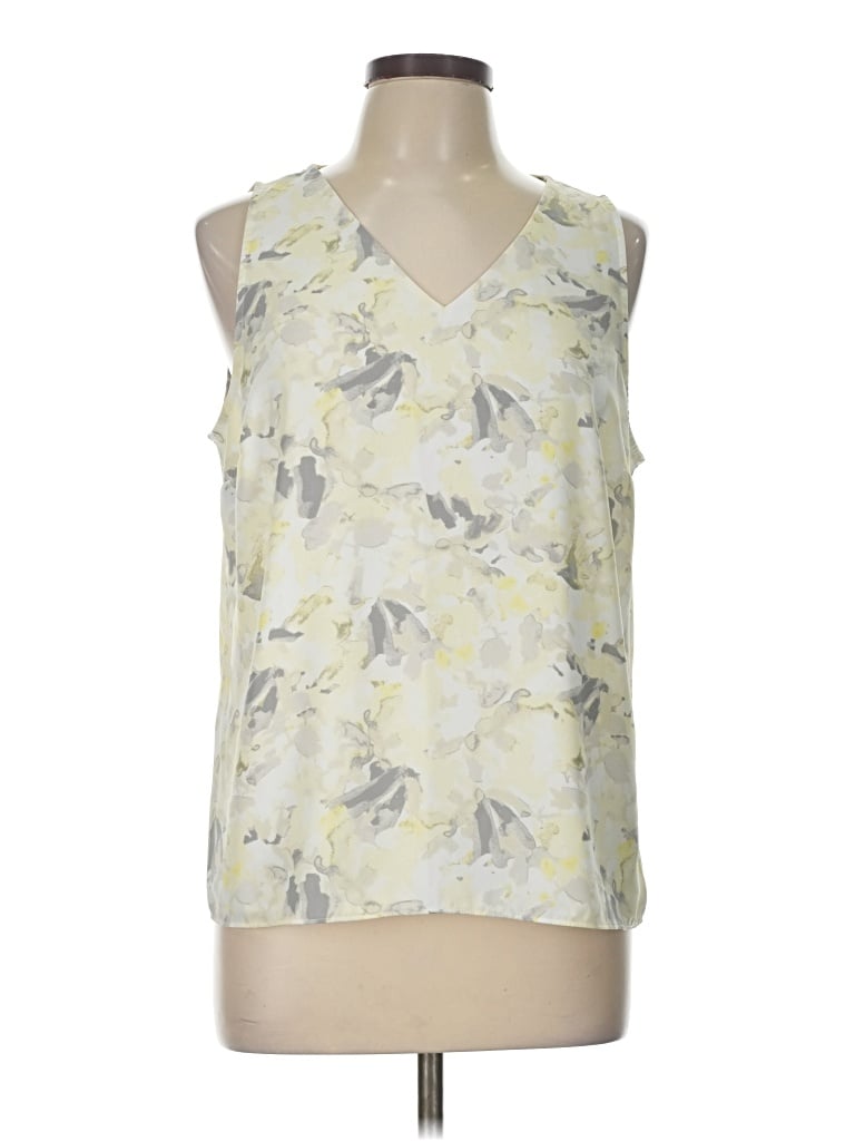 Pre-owned Nine West Sleeveless Blouse In Yellow