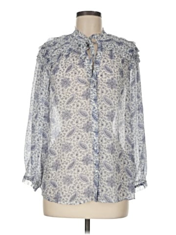 Paige Long Sleeve Silk Top (view 1)
