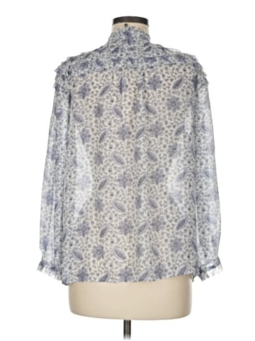Paige Long Sleeve Silk Top (view 2)