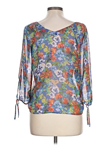 LC Lauren Conrad 3/4 Sleeve Blouse (view 2)