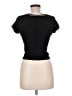 Happily Grey Black Short Sleeve Top Size M - photo 2