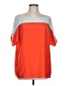 Giani Bernini Color Block Orange Short Sleeve Top Size L - photo 1