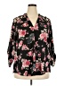 rue21 100% Polyester Floral Black 3/4 Sleeve Blouse Size 1X - photo 1