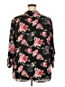 rue21 100% Polyester Floral Black 3/4 Sleeve Blouse Size 1X - photo 2