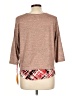 Ruby Rd. Brown 3/4 Sleeve Top Size L (petite) - photo 2