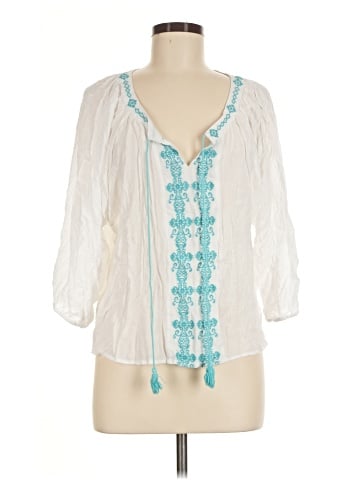 En Creme 3/4 Sleeve Blouse (view 1)