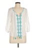 En Creme White 3/4 Sleeve Blouse Size M - photo 1